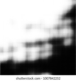 Halftone black and white. Vector monochrome abstract texture of dots. Fantastic background the modern vintage print on business cards, labels, stickers