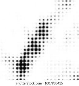 Halftone black and white. Vector monochrome abstract texture of dots. Fantastic background the modern vintage print on business cards, labels, stickers