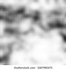 Halftone black and white. Vector monochrome abstract texture of dots. Fantastic background the modern vintage print on business cards, labels, stickers