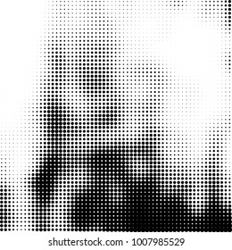 Halftone black and white. Vector monochrome abstract texture of dots. Fantastic background the modern vintage print on business cards, labels, stickers