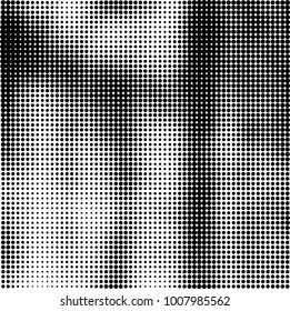Halftone black and white. Vector monochrome abstract texture of dots. Fantastic background the modern vintage print on business cards, labels, stickers