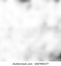 Halftone black and white. Vector monochrome abstract texture of dots. Fantastic background the modern vintage print on business cards, labels, stickers