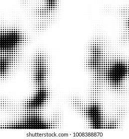 Halftone black and white. Vector monochrome abstract texture of dots. Fantastic background the modern vintage print on business cards, labels, stickers