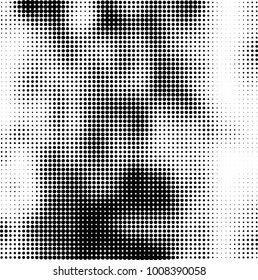 Halftone black and white. Vector monochrome abstract texture of dots. Fantastic background the modern vintage print on business cards, labels, stickers