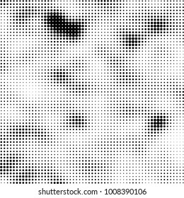 Halftone black and white. Vector monochrome abstract texture of dots. Fantastic background the modern vintage print on business cards, labels, stickers
