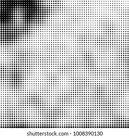 Halftone black and white. Vector monochrome abstract texture of dots. Fantastic background the modern vintage print on business cards, labels, stickers