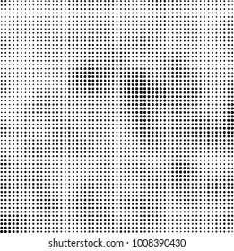 Halftone black and white. Vector monochrome abstract texture of dots. Fantastic background the modern vintage print on business cards, labels, stickers