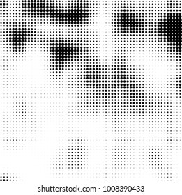 Halftone black and white. Vector monochrome abstract texture of dots. Fantastic background the modern vintage print on business cards, labels, stickers