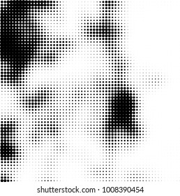 Halftone black and white. Vector monochrome abstract texture of dots. Fantastic background the modern vintage print on business cards, labels, stickers
