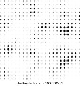 Halftone black and white. Vector monochrome abstract texture of dots. Fantastic background the modern vintage print on business cards, labels, stickers