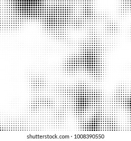 Halftone black and white. Vector monochrome abstract texture of dots. Fantastic background the modern vintage print on business cards, labels, stickers