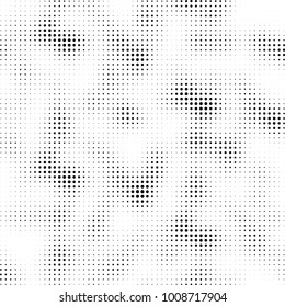 Halftone black and white. Vector monochrome abstract texture of dots. Fantastic background the modern vintage print on business cards, labels, stickers