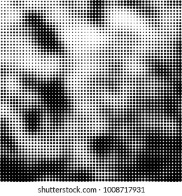 Halftone black and white. Vector monochrome abstract texture of dots. Fantastic background the modern vintage print on business cards, labels, stickers