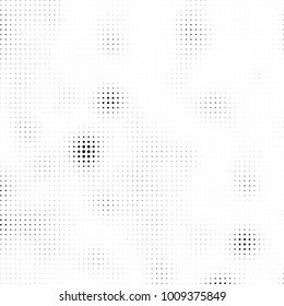Halftone black and white. Vector monochrome abstract texture of dots. Fantastic background the modern vintage print on business cards, labels, stickers