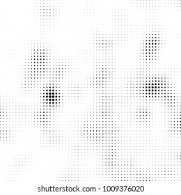 Halftone black and white. Vector monochrome abstract texture of dots. Fantastic background the modern vintage print on business cards, labels, stickers