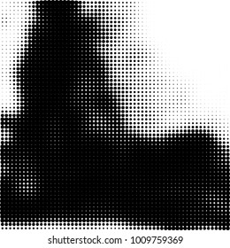 Halftone black and white. Vector monochrome abstract texture of dots. Fantastic background the modern vintage print on business cards, labels, stickers