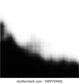 Halftone black and white. Vector monochrome abstract texture of dots. Fantastic background the modern vintage print on business cards, labels, stickers