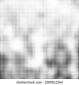 Halftone black and white. Vector monochrome abstract texture of dots. Fantastic background the modern vintage print on business cards, labels, stickers