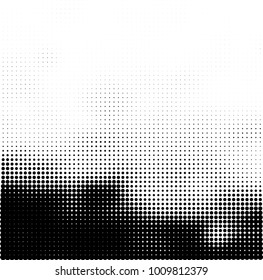 Halftone black and white. Vector monochrome abstract texture of dots. Fantastic background the modern vintage print on business cards, labels, stickers
