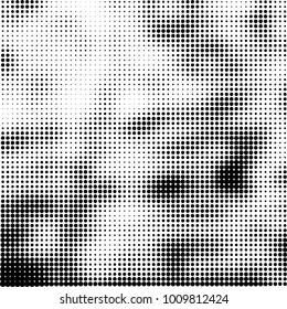 Halftone black and white. Vector monochrome abstract texture of dots. Fantastic background the modern vintage print on business cards, labels, stickers