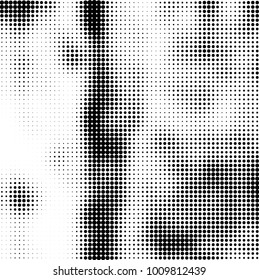 Halftone black and white. Vector monochrome abstract texture of dots. Fantastic background the modern vintage print on business cards, labels, stickers