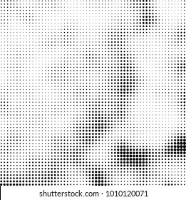Halftone black and white. Vector monochrome abstract texture of dots. Fantastic background the modern vintage print on business cards, labels, stickers