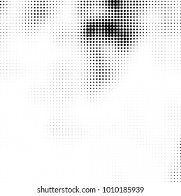 Halftone black and white. Vector monochrome abstract texture of dots. Fantastic background the modern vintage print on business cards, labels, stickers