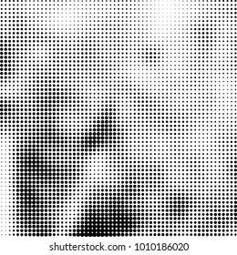 Halftone black and white. Vector monochrome abstract texture of dots. Fantastic background the modern vintage print on business cards, labels, stickers
