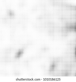 Halftone black and white. Vector monochrome abstract texture of dots. Fantastic background the modern vintage print on business cards, labels, stickers
