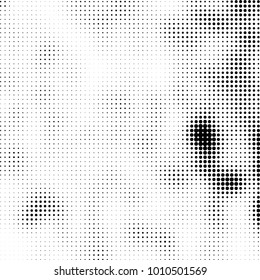 Halftone black and white. Vector monochrome abstract texture of dots. Fantastic background the modern vintage print on business cards, labels, stickers