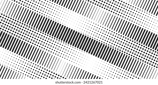 Halftone black and white. Vector monochrome abstract texture of dots. Fantastic background the modern vintage print on business cards, labels, stickers