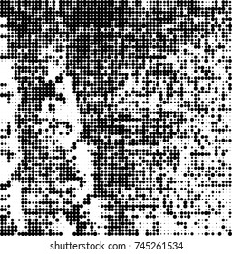 Halftone black and white vector pattern abstract