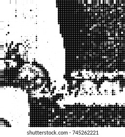 Halftone black and white vector pattern abstract