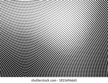 Halftone black and white waves. A chaotic pattern of dots on a white background. Abstract multiple ink drops