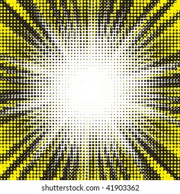 Halftone blast. Vector.