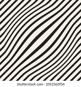 Halftone bloat effect optical illusion. Abstract geometric background design. Vector seamless retro black and white pattern.