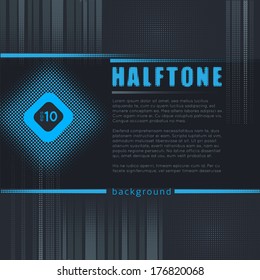 Halftone blue background