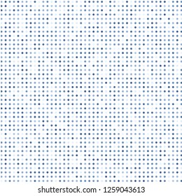 Halftone of blue halftone dots on a white background