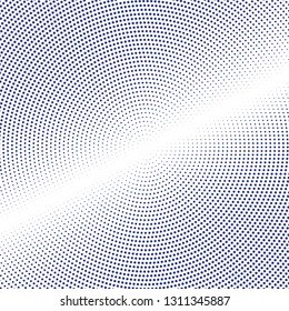 Halftone of blue halftone dots on a white background