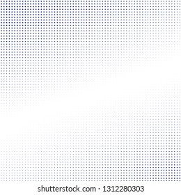 Halftone of blue halftone dots on a white background
