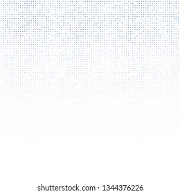 Halftone of blue halftone dots on a white background
