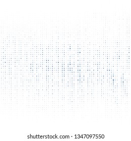 Halftone of blue halftone dots on a white background