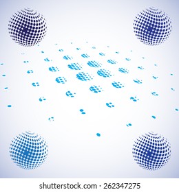 Halftone Blue Globe Design Illustration Outbox


