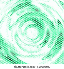Halftone blue ripple in water with concentric circles. Spotted swirl abstract vector illustration background