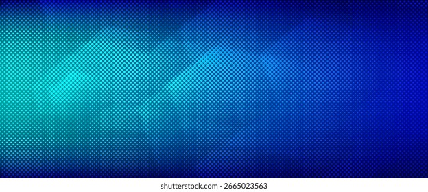 Medio tono con gradación azul-verde, patrón de fondo abstracto, luz de neón que refleja paredes y pisos, colores oscuros, y sentir la velocidad de la tecnología digital conectada con el fondo azul-verde.
