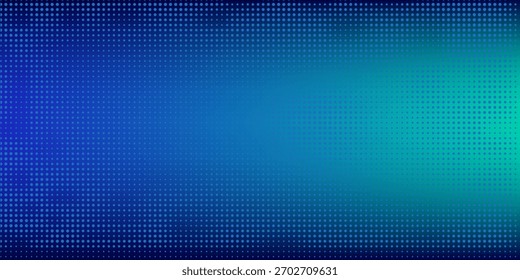 Medio tono con gradación azul-verde, patrón de fondo abstracto, luz de neón que refleja paredes y pisos, colores oscuros, y sentir la velocidad de la tecnología digital conectada con el fondo azul-verde. 