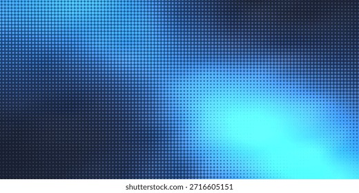 halftone with blue-green gradient, abstract background pattern, neon light reflecting walls and floor, dark colors, modern digital technology speed vector.