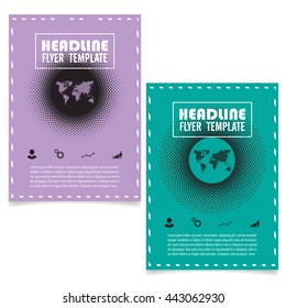 Halftone Book cover layout design.Abstract presentation background.Annual report Leaflet Brochure Flyer template A4 size design.Vector illustration