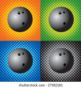 halftone bowling balls