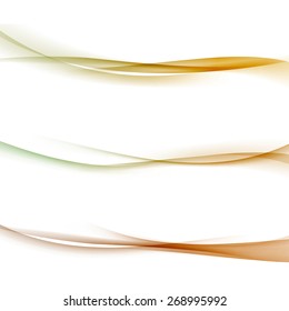 Halftone bright swoosh abstract border line collection. Vector illustration